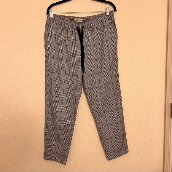 H&M LOGG Glenn Print Drawstring Trousers Women Size 10 - Picture 1 of 9